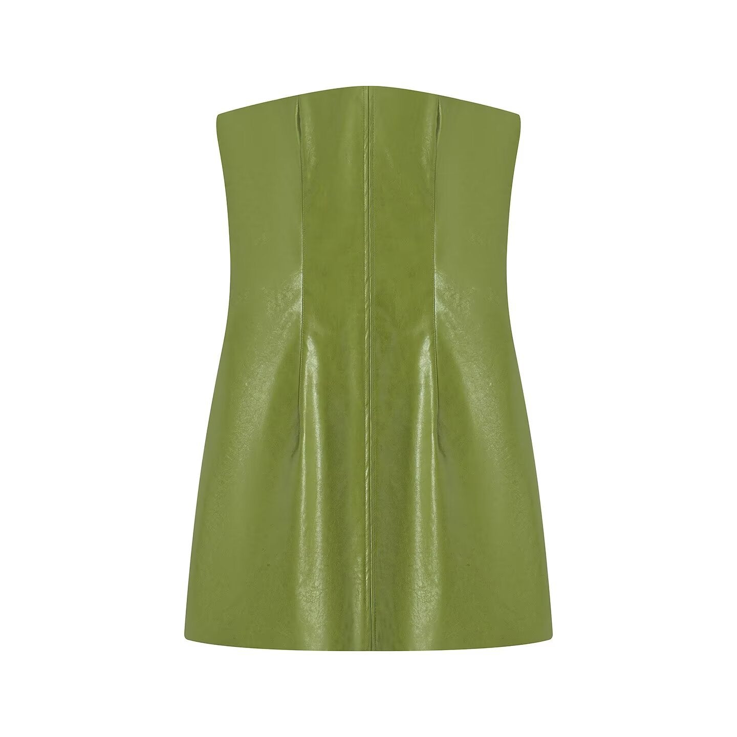 Ensemble Veste & Robe Sans Bretelles Rétro – PU Cuir Style Streetwear