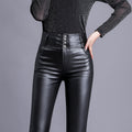 Pantalon PU Cuir Taille Haute — Coupe Large Femme