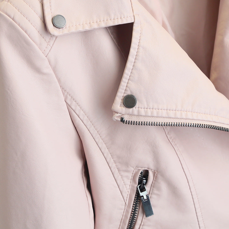 Veste Courte en Similicuir – Coupe Minimaliste & Style Affirmé
