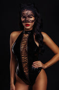 Bodysuit PVC Noir – Seconde Peau Brillante & Coupe Bodycon