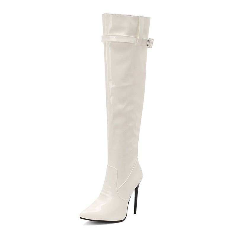 Cuissardes Stiletto Bout Pointu — Suede & Multiples Coloris