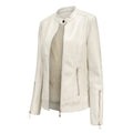 Veste Courte Col Montant en Similicuir – Coupe Structurée & Finition Premium