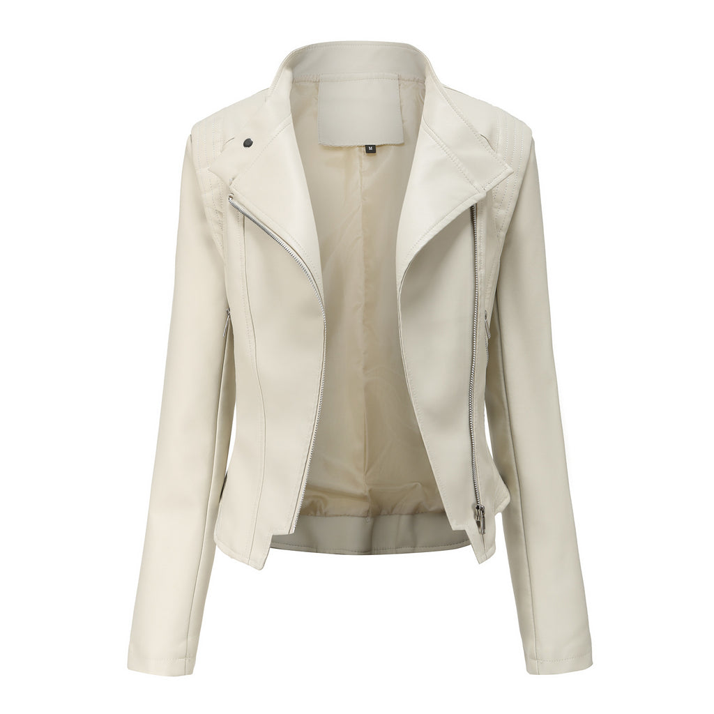 Manteau PU Cuir Slim-fit — Col Revers & Coupe Structurée