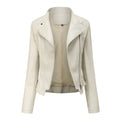 Manteau PU Cuir Slim-fit — Col Revers & Coupe Structurée