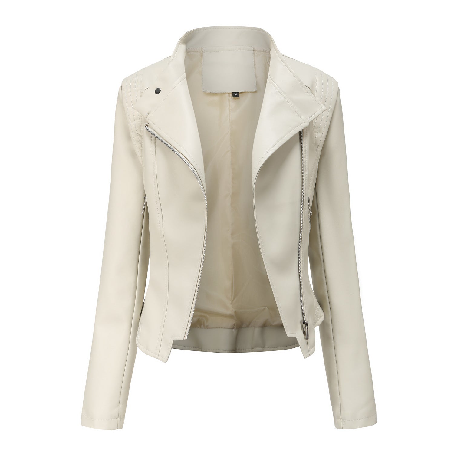 Manteau PU Cuir Slim-fit — Col Revers & Coupe Structurée