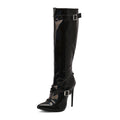 Bottes Longues Stiletto à Rivets – Tige Haute & Grandes Tailles 34-47