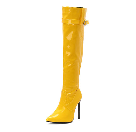 Cuissardes Stiletto Bout Pointu — Suede & Multiples Coloris