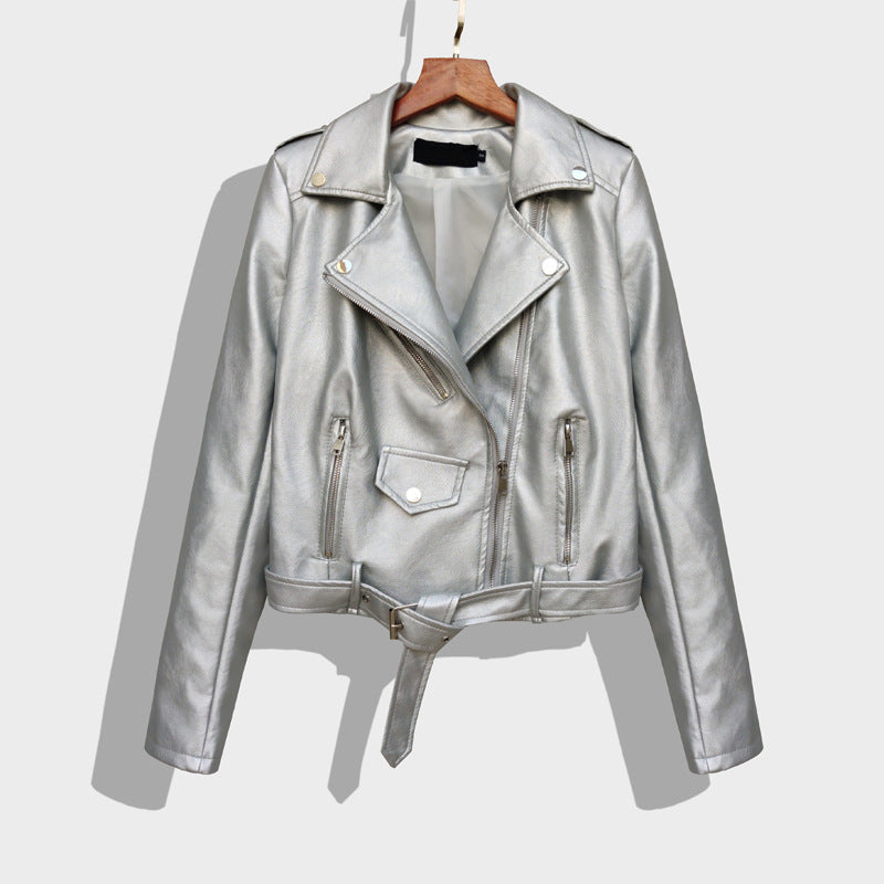 Veste Courte Slim en Similicuir – Coupe Structurée & Allure Chic